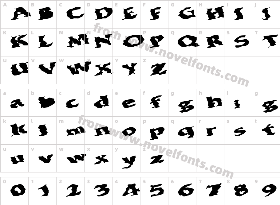 BohemianRap7Character Map