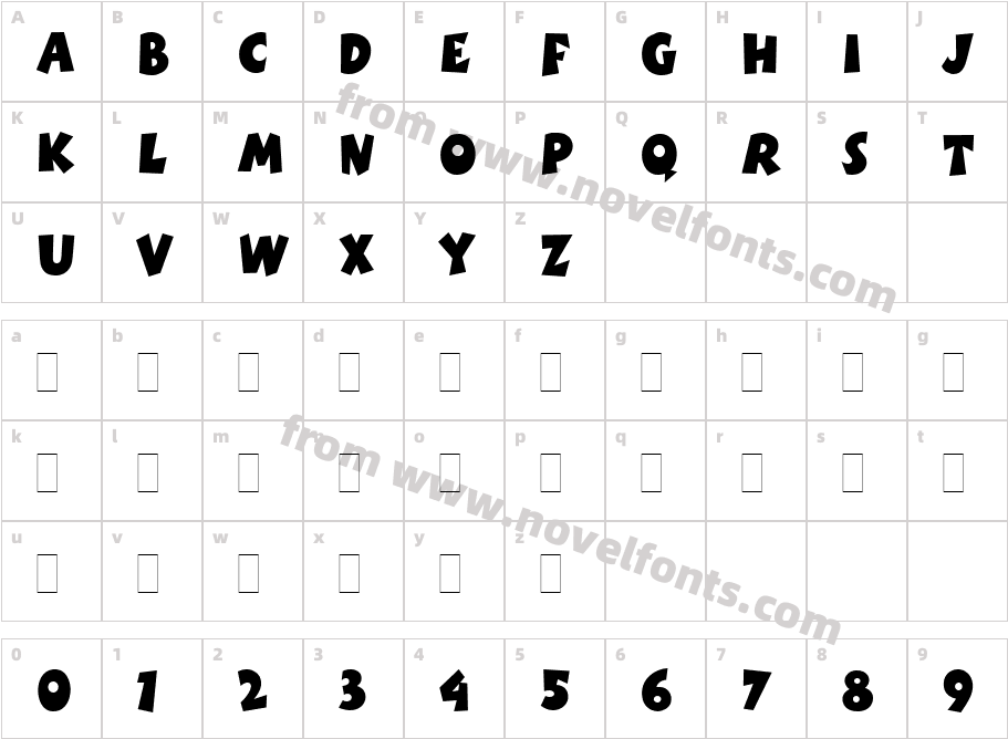 Boink LETCharacter Map