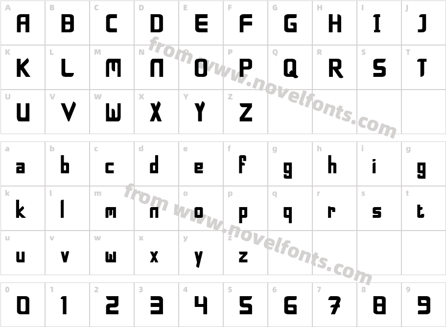 Bold Face LieCharacter Map