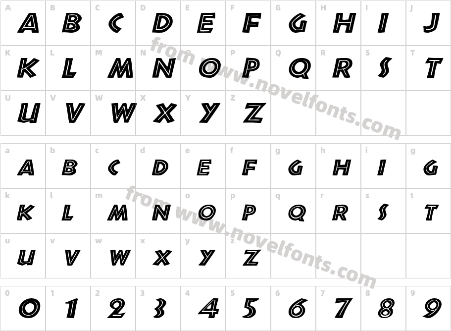 Bolivia-Bold-Italic_7896Character Map