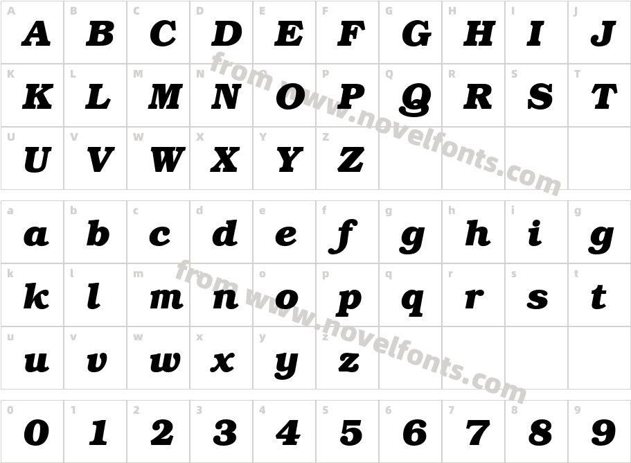 Bookman LT MediumCharacter Map