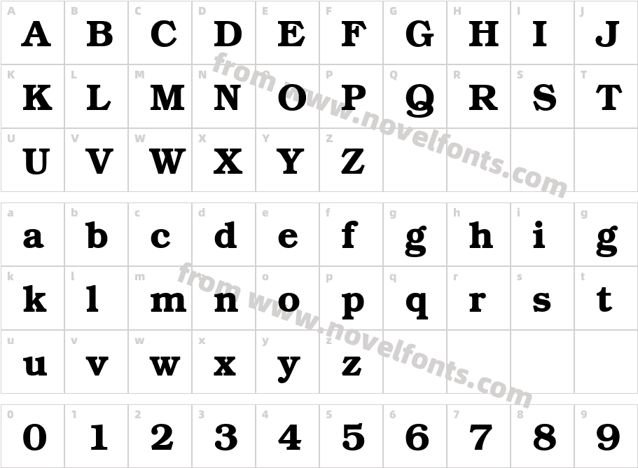 BookmanCTT-BoldCharacter Map