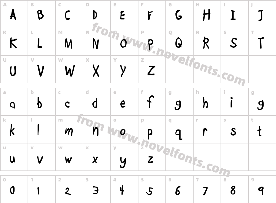 Boopee-BoldCharacter Map