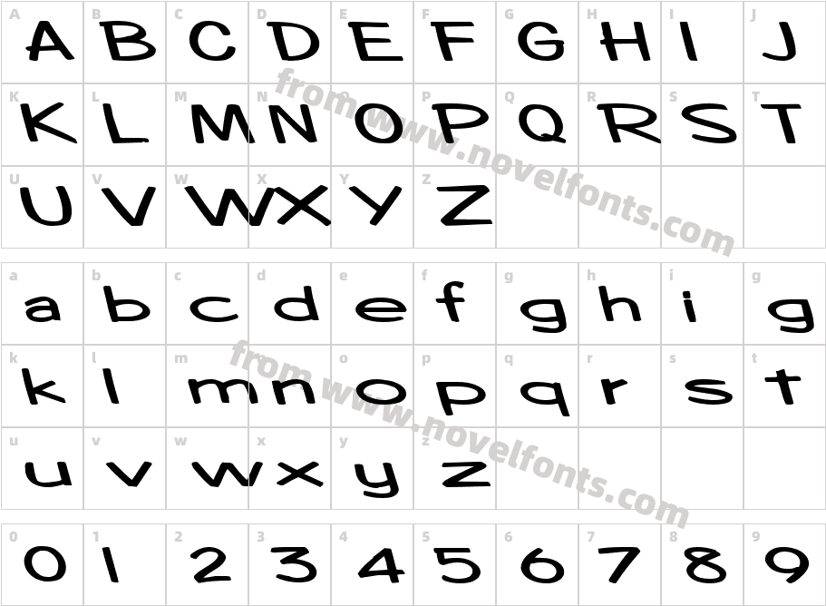 BoosterRocketLight83Character Map