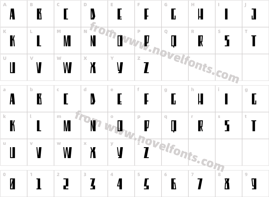 Eleventh SquareCharacter Map