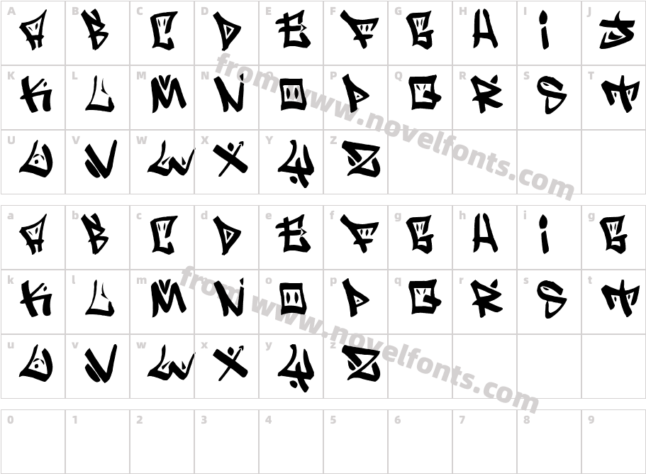 BopolluxCharacter Map