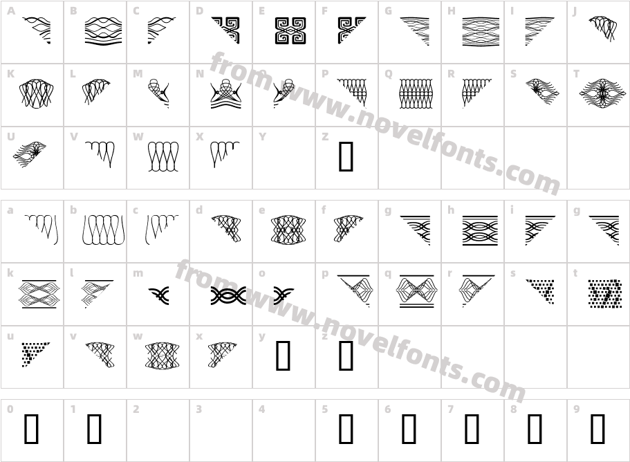 BorderV1Character Map