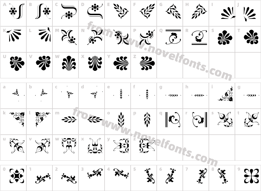 Borderbats-Fleur2Character Map