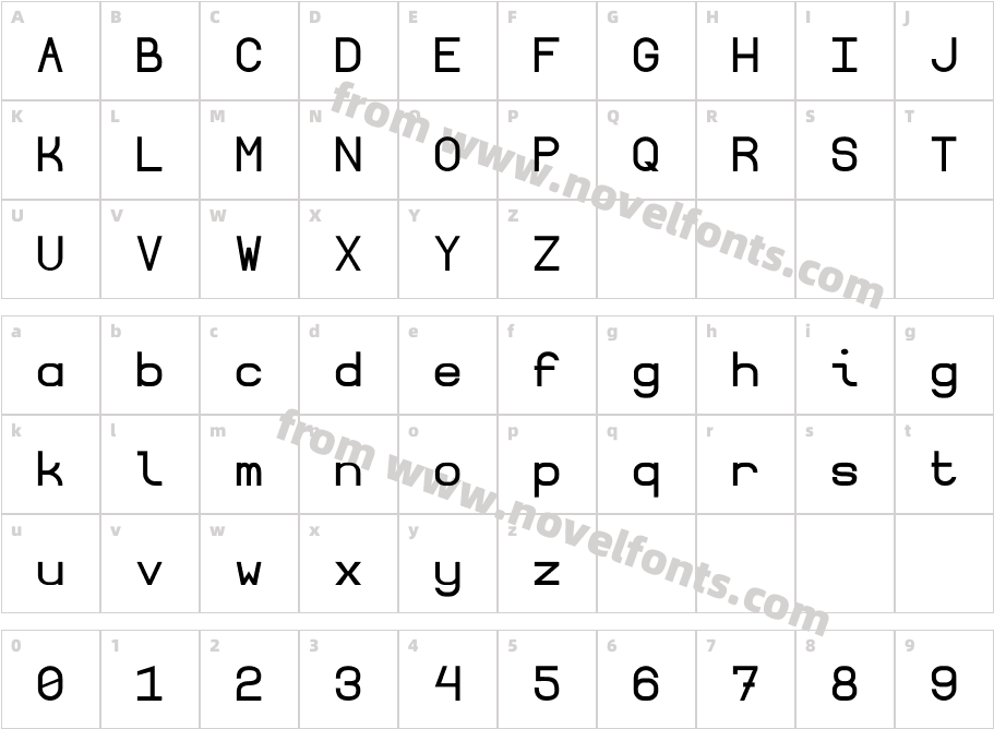 BorgenBoldCharacter Map