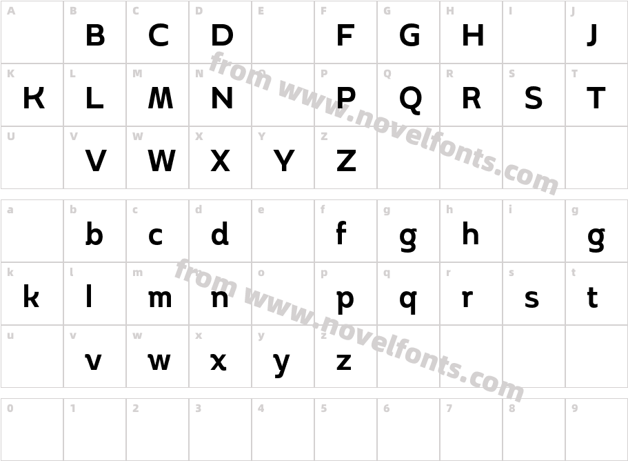 Boriboon DEMO SemiBoldCharacter Map