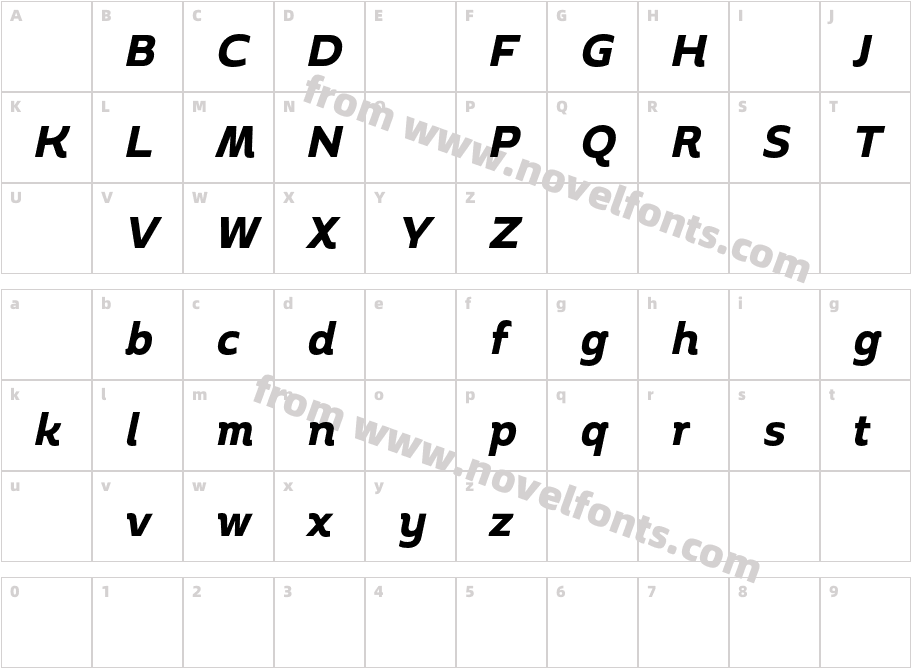 BoriboonDemoBoldItalic-BWw9nCharacter Map