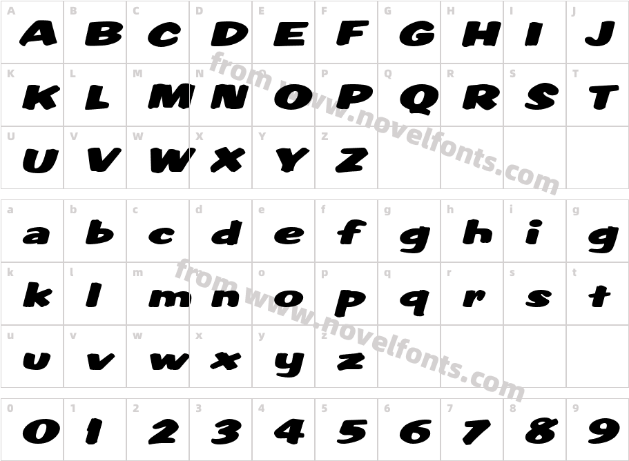 BorisCharacter Map