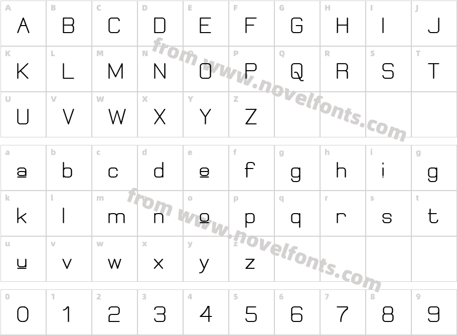 Elgethy Upper BoldCharacter Map