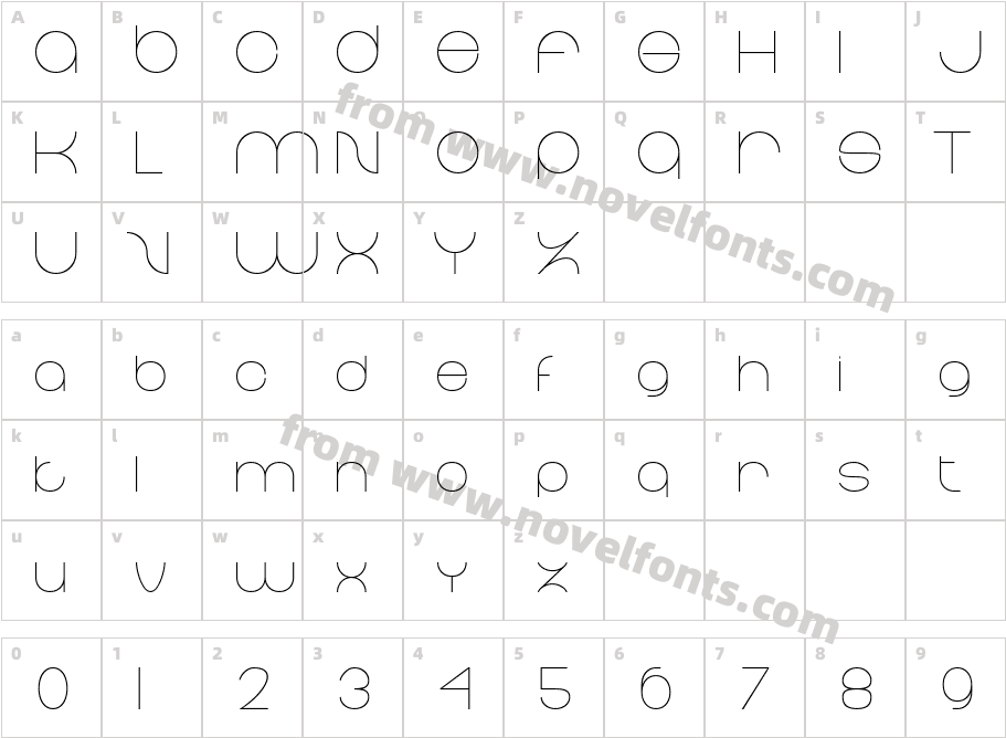 Elgrand RegularCharacter Map