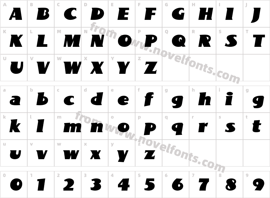 BottleKaps S ExpItalicCharacter Map