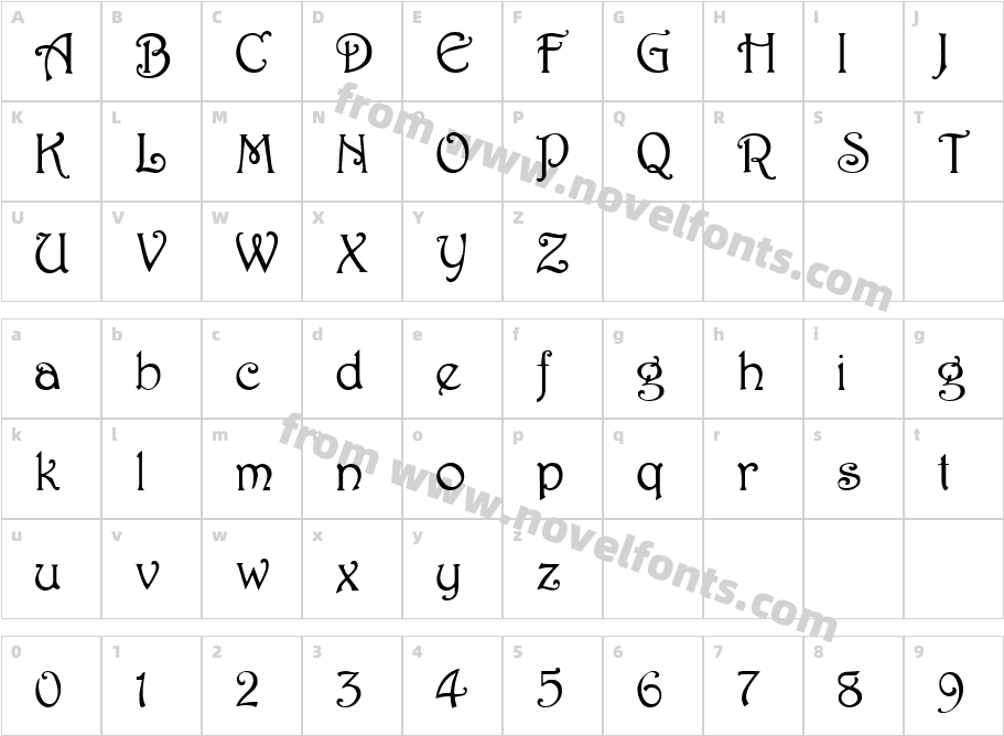 BouquetCharacter Map