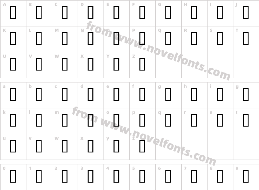 BourkeCharacter Map