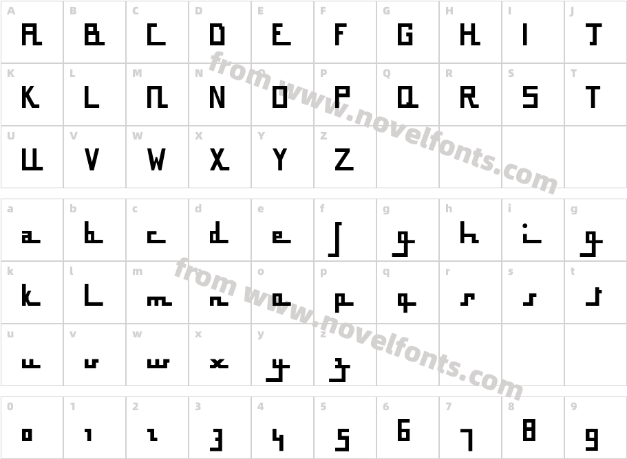 BousniCarre LT Std MediumCharacter Map