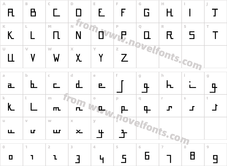 BousniCarre-LT-Std-Medium_8219Character Map