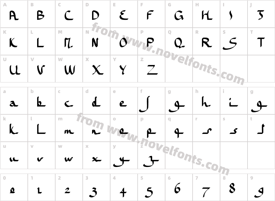 BousniRonde LT Std MediumCharacter Map