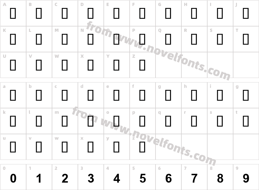 Boutros Ads CondensedCharacter Map