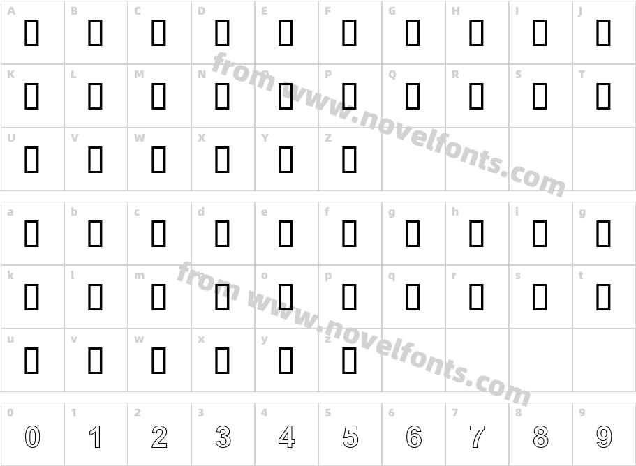 Boutros Ads OutlineCharacter Map