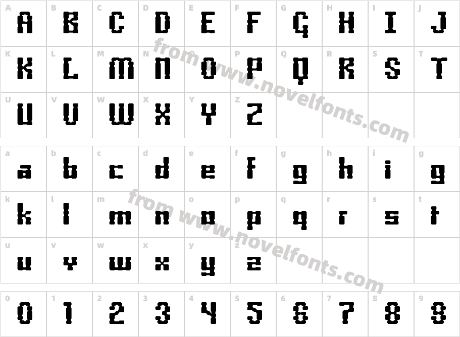 BoxonoxoCharacter Map