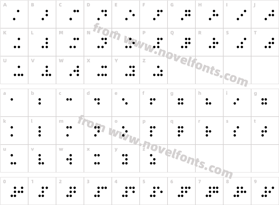 Braille_6dotCharacter Map