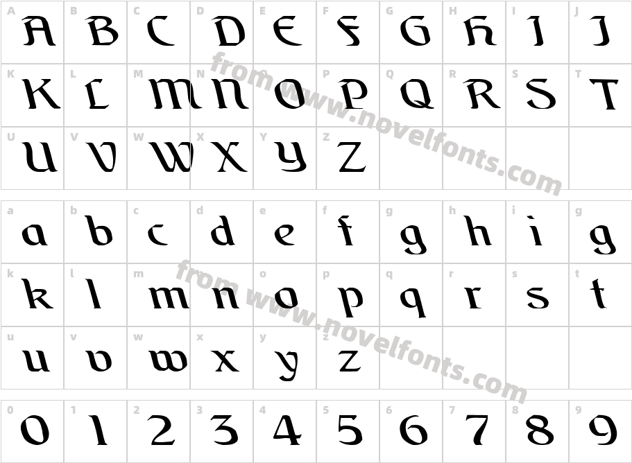 BrainChildFont ttconCharacter Map