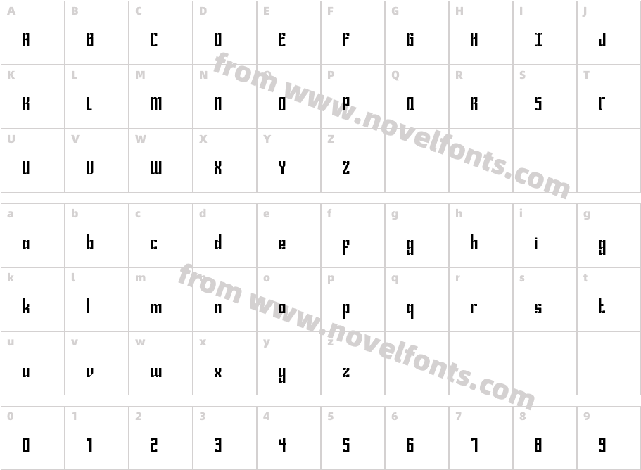 Bravado BlockCharacter Map