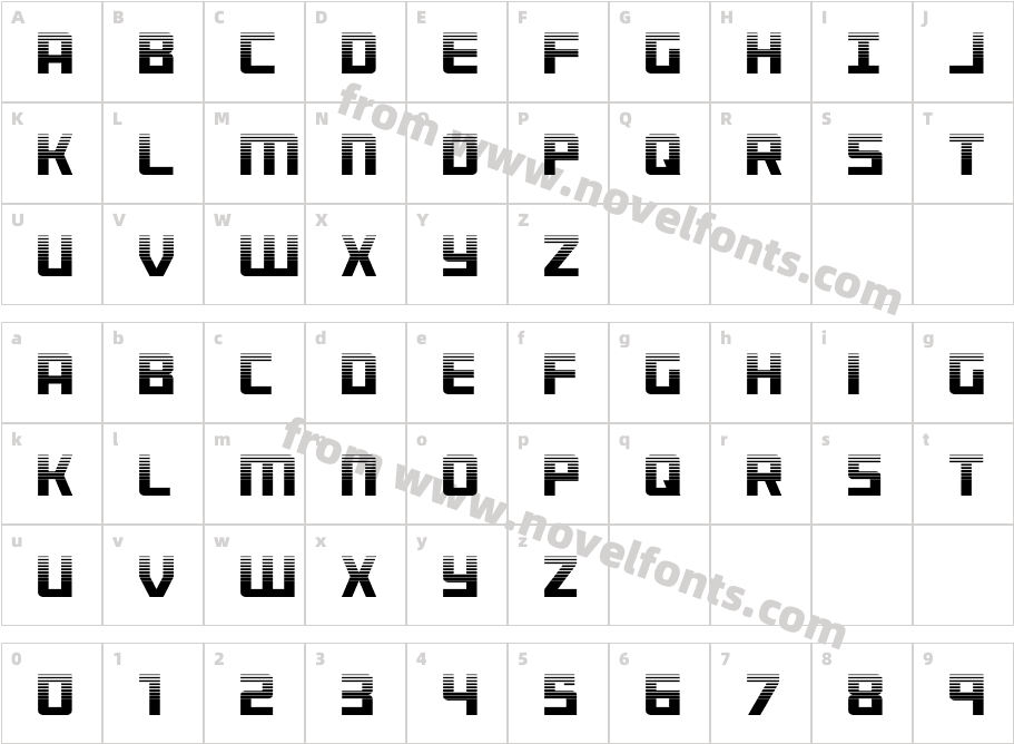 Brave Phoenix HalftoneCharacter Map