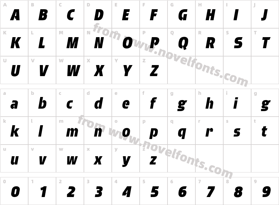 Brda LT Std Extra BoldCharacter Map