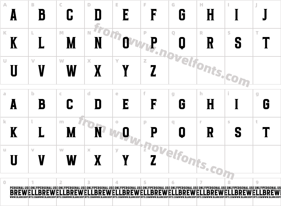 Brewell RegularCharacter Map