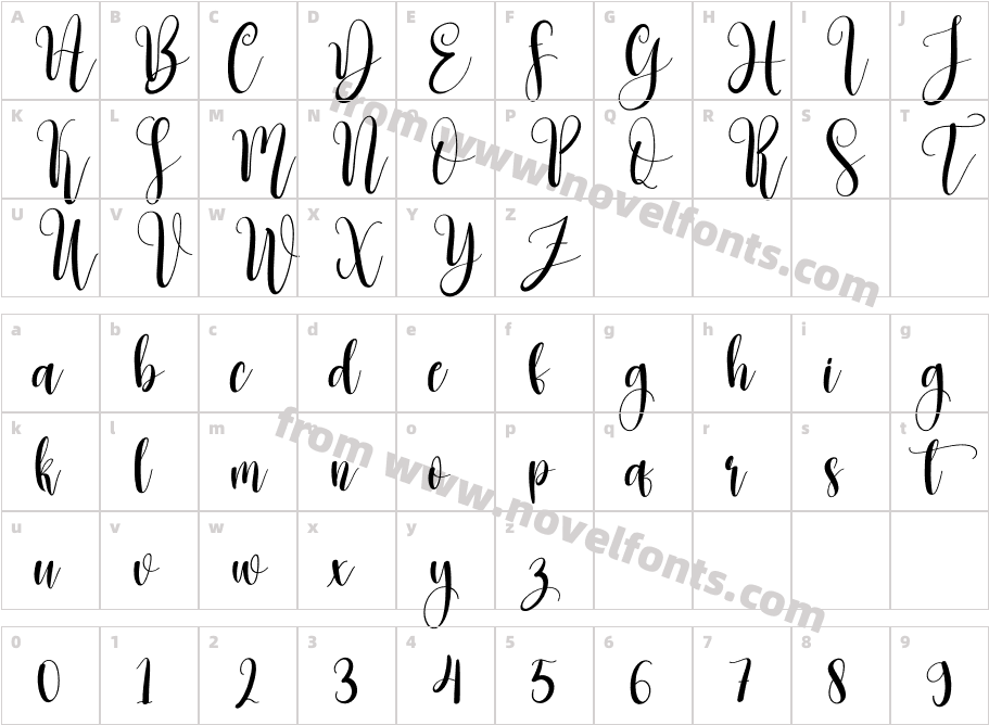 BrigestoneRegularCharacter Map