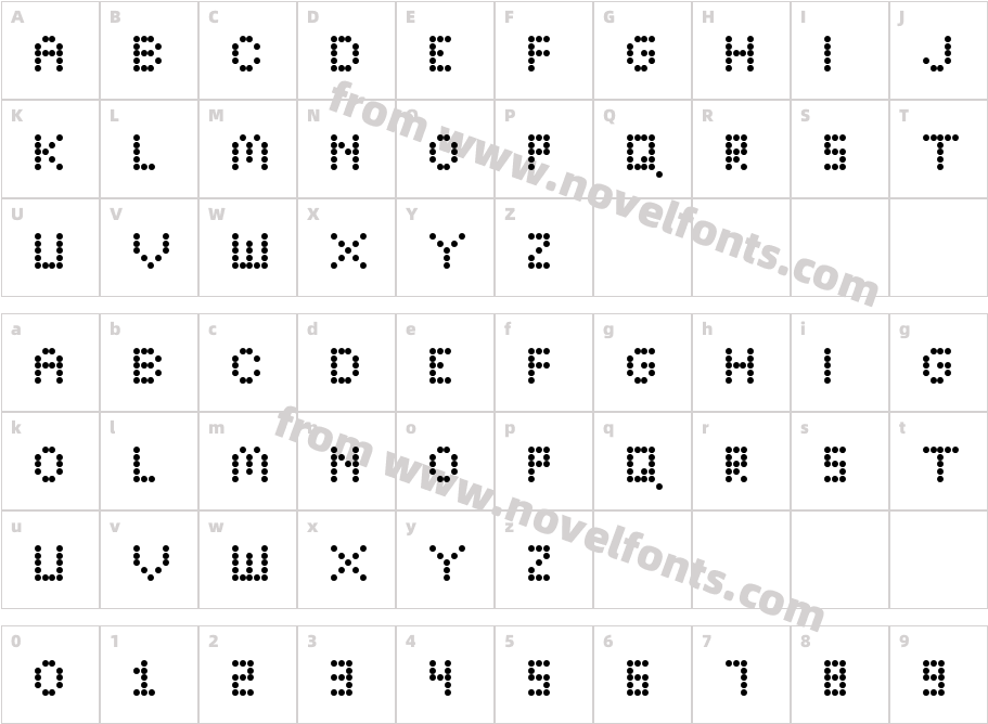 Bright Lights BoldCharacter Map