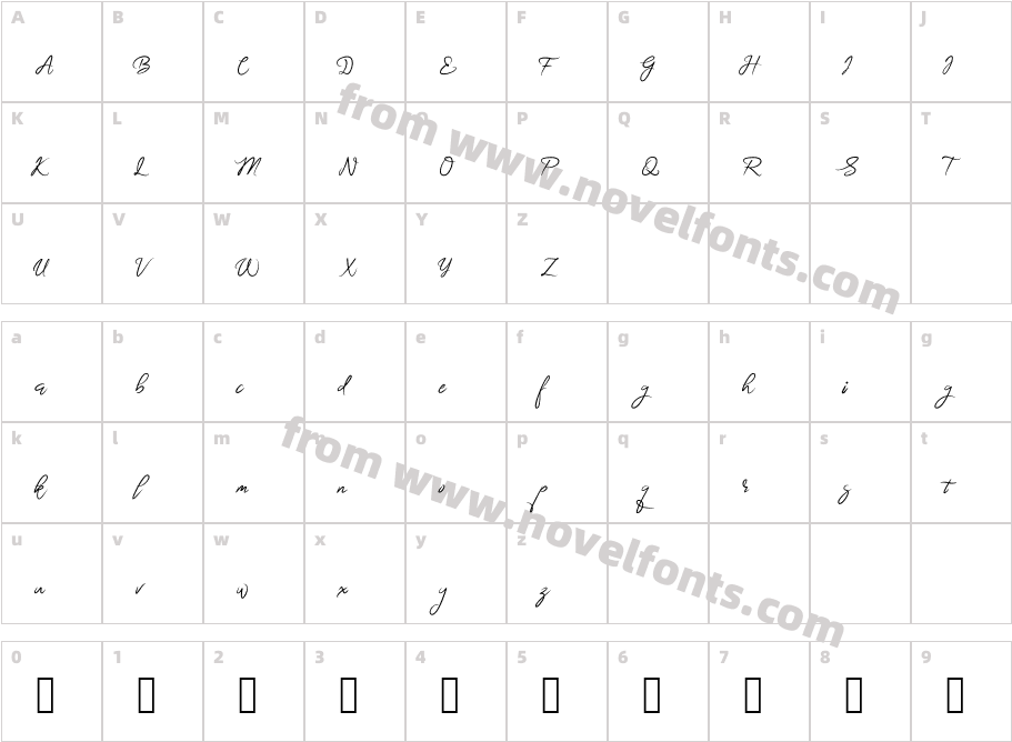 BrightnesSignatureCharacter Map