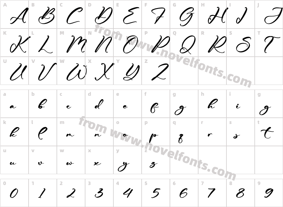 Brillytan FlemingoCharacter Map