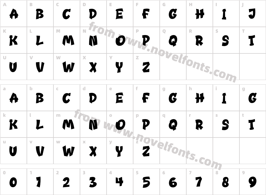 Broadmen RegularCharacter Map