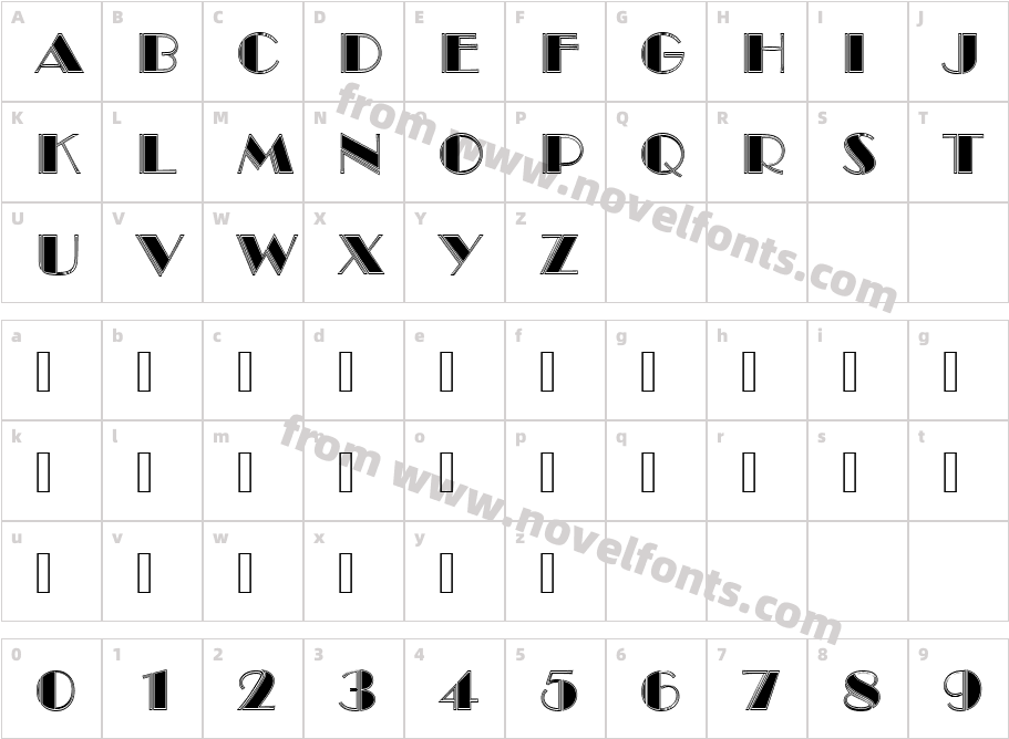 BroadwayEngDIn1Character Map