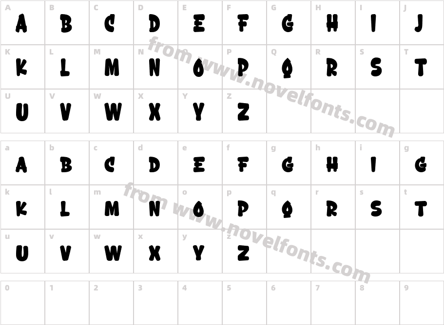 Brogles RegularCharacter Map