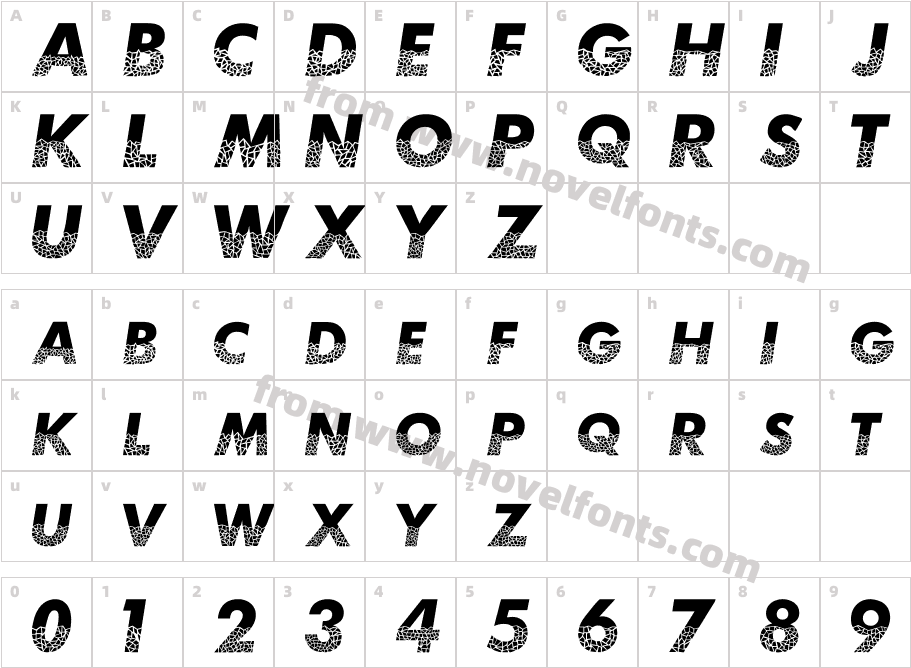 Broken GlassCharacter Map