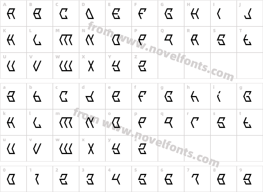 Broken n Weak FontCharacter Map