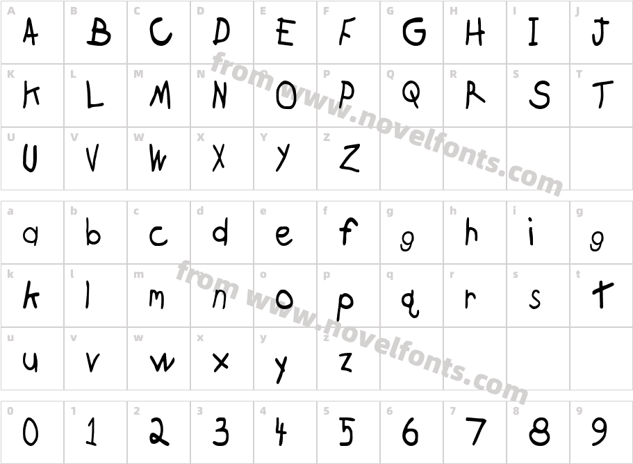 BrokenArrowDrive ttconCharacter Map