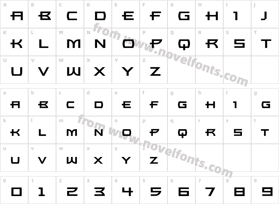 BronzoCharacter Map