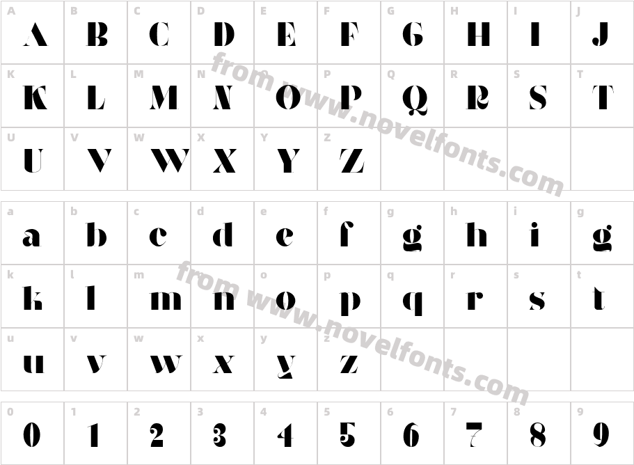 ElooraRegularCharacter Map