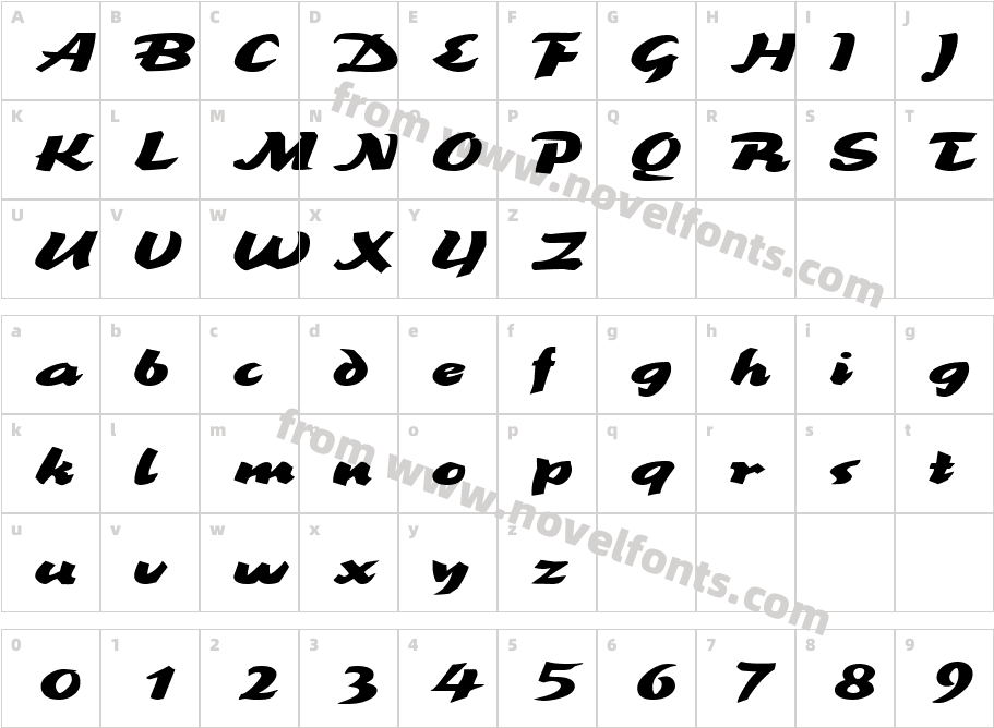 BrookscriptWide_RegularCharacter Map