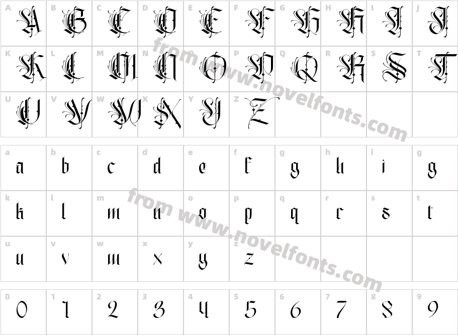 Browking - Personal useCharacter Map