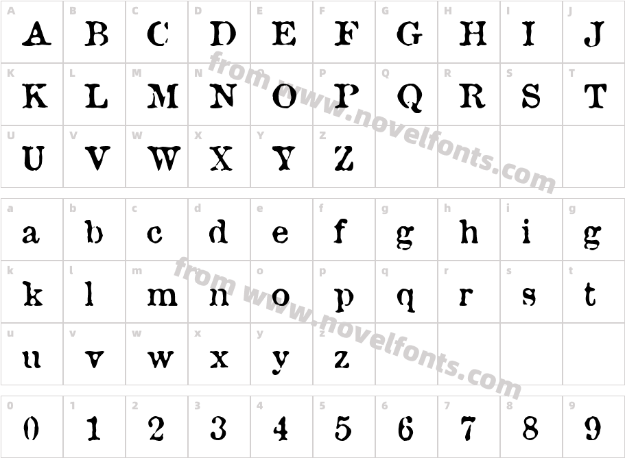 BrunineCharacter Map