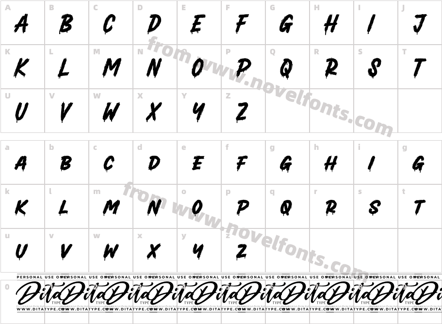 Brush DropsCharacter Map