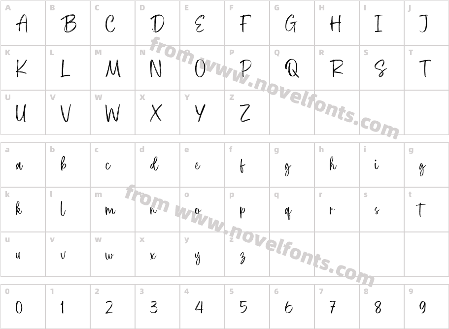 Brush KhalifaCharacter Map